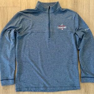 Columbia Golf Atlanta Braves 2021 World Series Champions 1/4 Zip Pullover Large